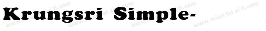 Krungsri Simple字体转换